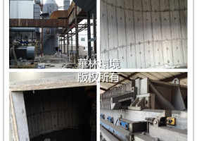 山东双碱法脱硫塔花岗岩防腐顺利完工