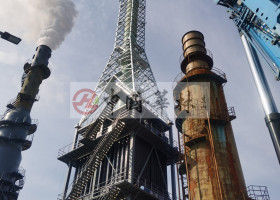 80米烟囱 湿电 安装完成