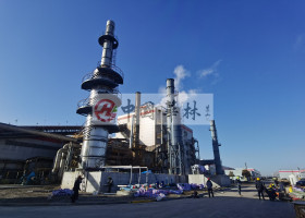 电炉脱硫 不锈钢脱硫塔 PTFE除尘项目 安装接近尾声